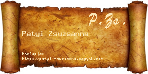 Patyi Zsuzsanna névjegykártya